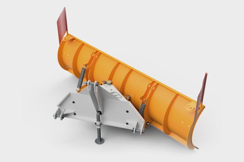 Limpa-neves Agrometall OR M 1800 reto, tira Vulkolan, iluminação, rodas de apoio