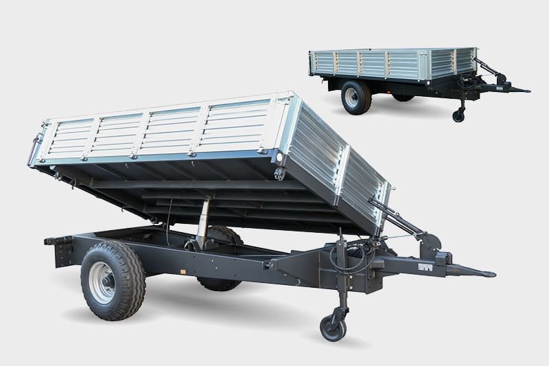 Basculante tridirecional Bernardi E62, 5,0 t com freio de avanço e paredes laterais adicionais (500+500)