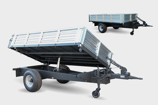 Basculante tridirecional Bernardi E62, 5,0 t com freio de avanço e paredes laterais adicionais (500+500)